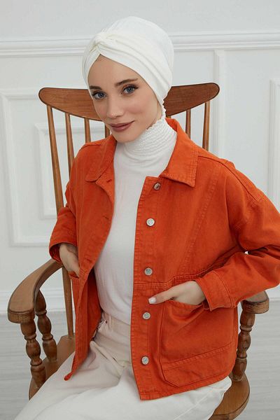 Aisha's Design Combed Cotton Mihrace Bone - B-4 Model