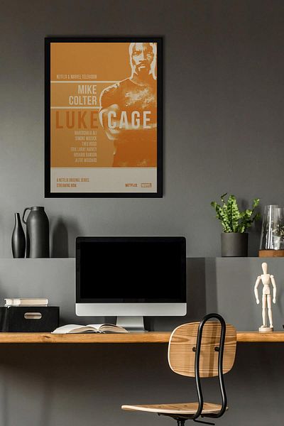 Saturn Pictură înrămată Luke Cage - Poster de desene animate Marvel