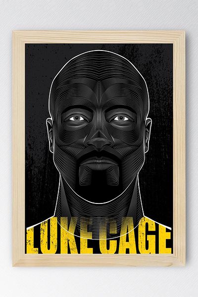 Saturn Luke Cage Framed Painting - Marvel Tv Series Poster Painting