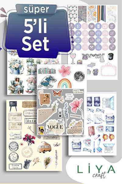 LiyaCraft 5'li Vintage Antik Set