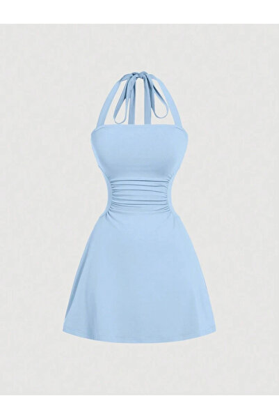 Dressco Naz - Boyundan Bağlamalı Mini Elbise