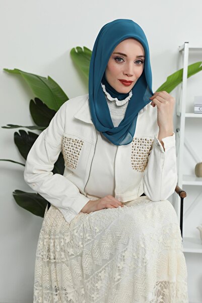 Aisha's Design Combed Cotton Inner Bonnet Chiffon Shawl,PS-45