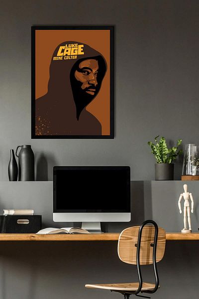 Saturn Pictură înrămată Luke Cage - Poster de desene animate Marvel