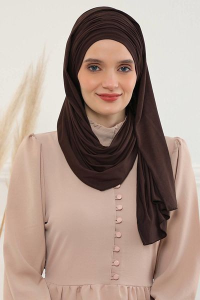 Aisha's Design شال بونيه قطني ممشط برباط، bt-1