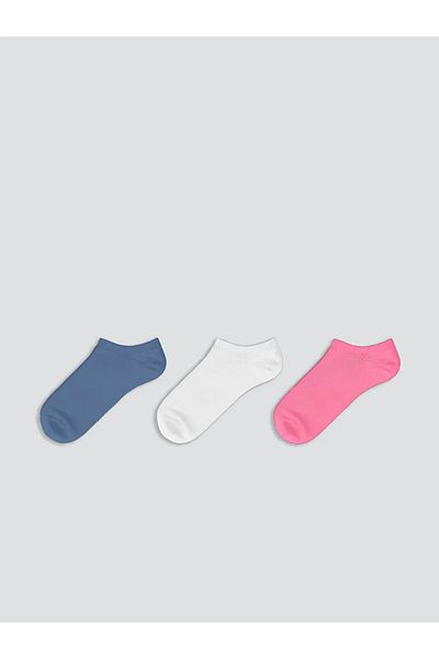 LC Waikiki Lcw Dream White Women's Plain Booties Socks 3 Pack