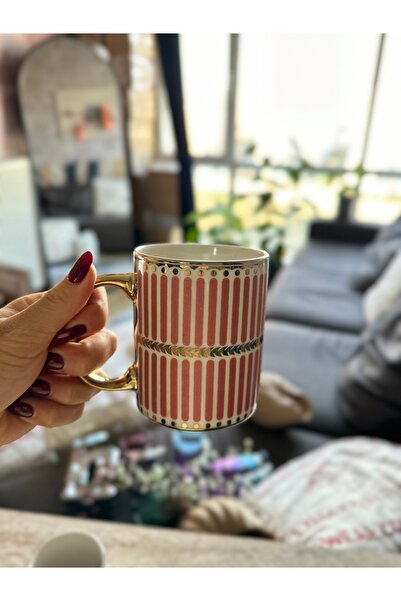 Kalya Concept Kly-aura Porselen 1 Adet Kupa Mug (10X8 CM) - Şık Zarif Lüks Se...