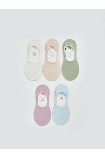 LC Waikiki جوارب راقصة الباليه للسيدات من LCW DREAM Ecru Polka Dot، عبوة من 5 قطع
