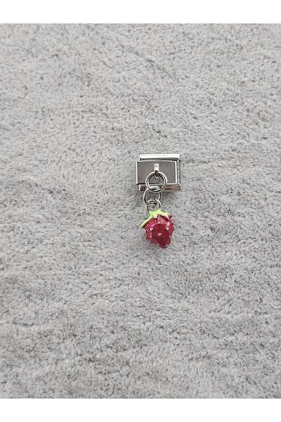 SiestaAccessories Strawberry Dangle Italian Bracelet Charm