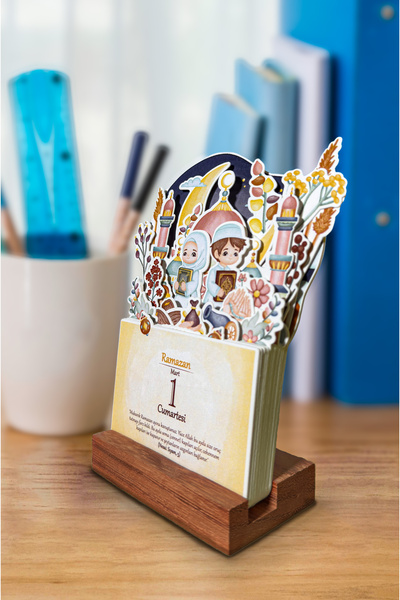 tifopix Ramazan Takvimi  - Ramazan Ayına Özel Tasarım- Ramazan Ayı Hadis-i Şerifli - Ahşap Ayaklı Takvim