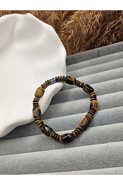 AURA Turtle Eye Natural Stone Male Bracelet
