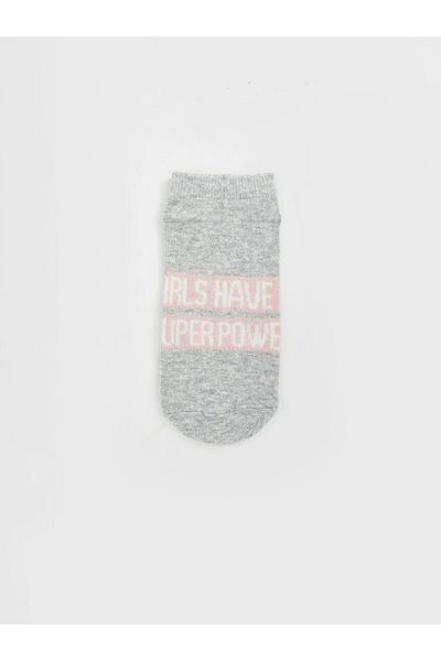 LC Waikiki Lcw Dream Gray Printed Women's Booties Socks 5 Pack