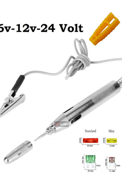 WEHHLER IŞIKLI OTO KONTROL VE TEST KALEMİ + 20ADET FULL SİGORTA SETİ + SİGORT...