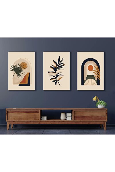 bestablo BOHO STYLE 3 PARÇA KANVAS TABLO