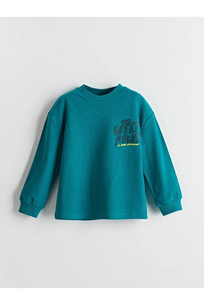 LC Waikiki LCW Παιδικό μπλουζάκι με στάμπα μπεζ με λαιμόκοψη για αγόρια 2 τεμαχίων