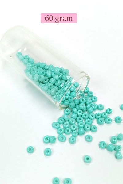 Royaleks Cast Glass Sand Beads Large Size (6/0) 4 mm - 60 Grams - Light Green - Bnc124