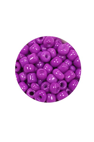 Royaleks Cast Glass Sand Beads Large Size (6/0) 4 mm - 60 Grams - Dark Purple - Bnc123