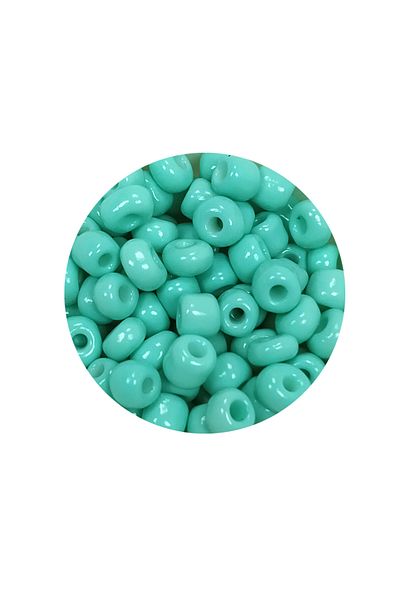 Royaleks Cast Glass Sand Beads Large Size (6/0) 4 mm - 60 Grams - Light Green - Bnc124