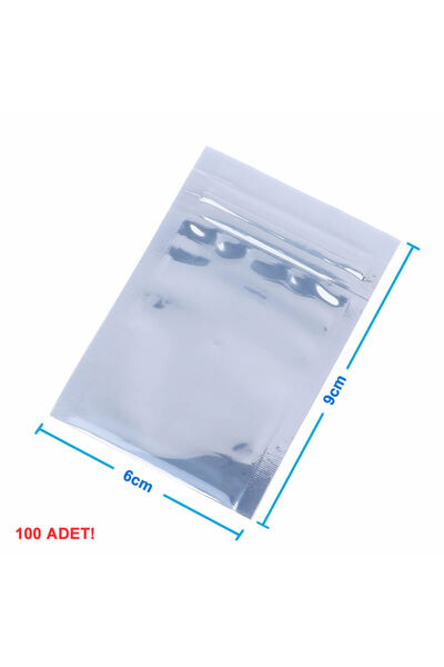 Alkatronik Kilitli Antistatik Poşet 6x9cm 100 Adet Şeffaf Su Toz Geçirmez Kor...