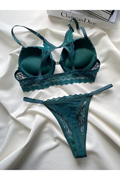 SATTENS Set de lenjerie de corp sutien căptușit cu detaliu fluture pe spate