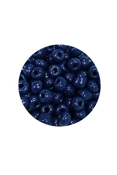Royaleks Cast Glass Sand Beads Large Size (6/0) 4 mm - 60 Grams - Navy Blue - Bnc134