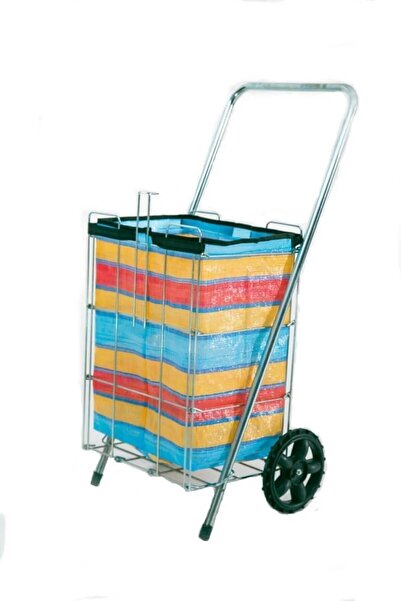 Genel Markalar Büyük Boy Çantalı Katlanabilir Kalın Telli Pazar Arabası(4.5MM)