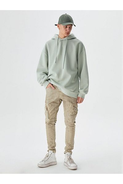 Ltb Φούτερ με πράσινη κουκούλα oversize