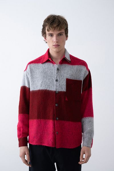 İLKCET MODA Unisex Oversize πολύχρωμο πουκάμισο ξυλοκόπο