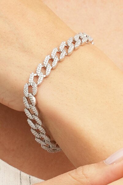 Sümer Telkari Taşlı Gurmet Gümüş Zincir Bileklik 3476