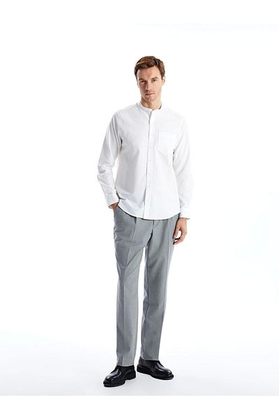 LC Waikiki Ανδρικό πουκάμισο Lcwaikiki Classic White Regular Fit μακρυμάνικο Oxford