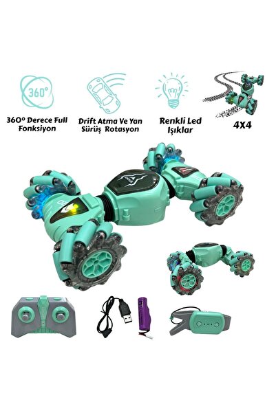 Magicway Bilekten Kontrol El Sensörlü Ve Uzaktan Kumandalı Şarjlı Işıklı 4x4 ...