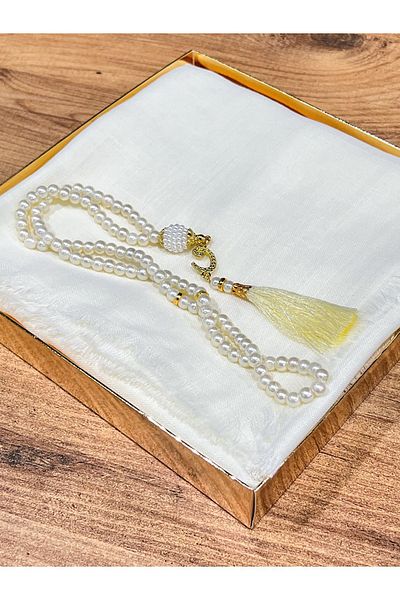 AYHANHOME Flamed Prayer Cloth Prayer Beads Set - with Gift, Dowry, Mawlid and Bundle Features