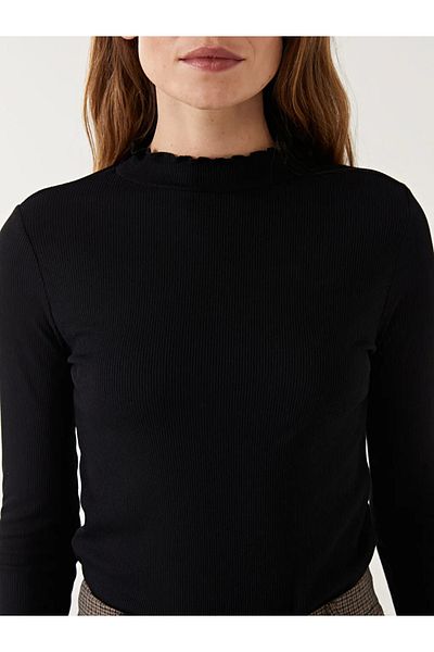 LC Waikiki Body de damă LCW Modest Black cu guler vertical