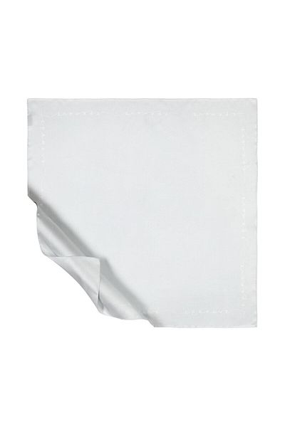 ipekevi Μεταξωτό μαντίλι Twill - Signature - Ice White