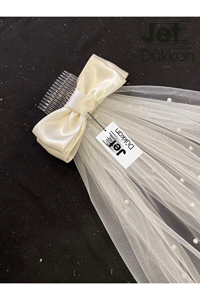 JetDukkan Voal, 1,5 metri lățime / 1,5 metri lungime cu fundă de mărgele – Ac...