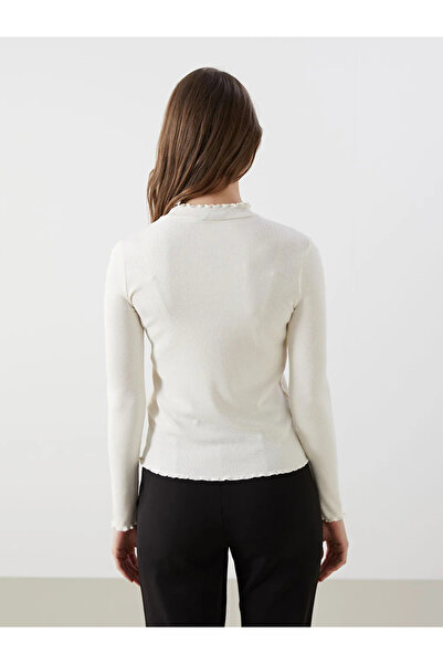 LC Waikiki LCW Modest Ekru Dik Yaka Kadın Body