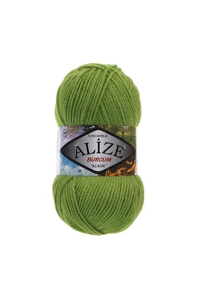 Alize 5 τεμάχια Burcum Classic Πλεκτό Χειροποίητο Σχοινί Πράσινο 210