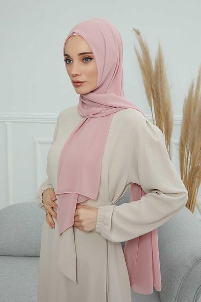 Aisha's Design شال شيفون كلاسيكي مستطيل، cts-1