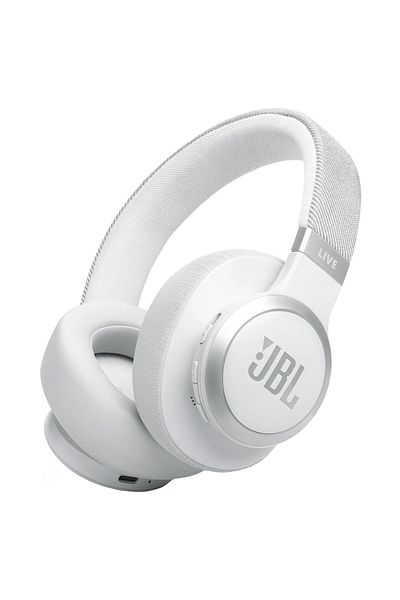 JBL Live 770Bt White Adaptive Wireless Headphone with Noise Cancelling