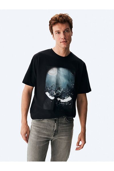 Ltb Photo Printed Black T-shirt