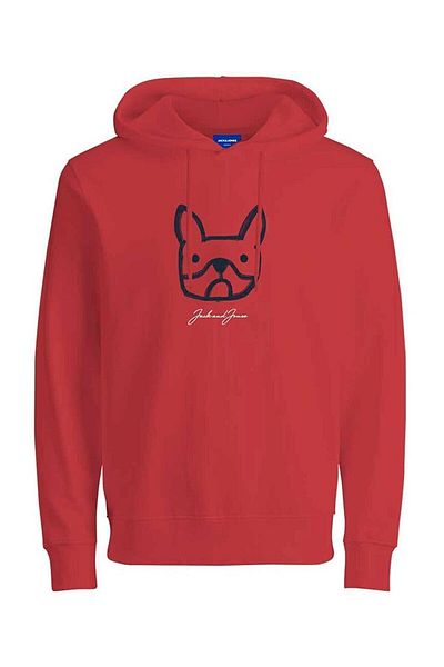 Jack & Jones Dog Print Hooded Sweatshirt