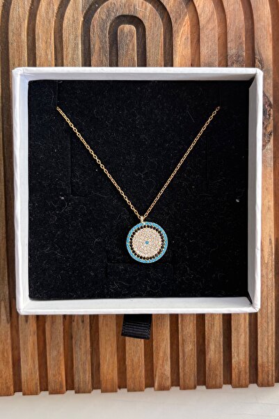 Berrin Silver 925 Ayar Nazar Boncuğu Zirkon Taşlı Kolye