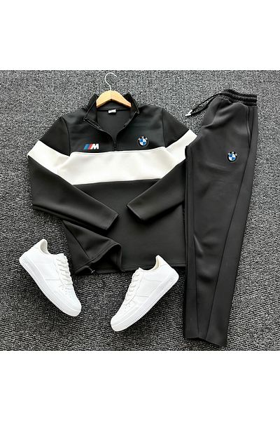 viperkombin Bmw Half Zipper Sports Jacket and Sweatpants Set of 2
