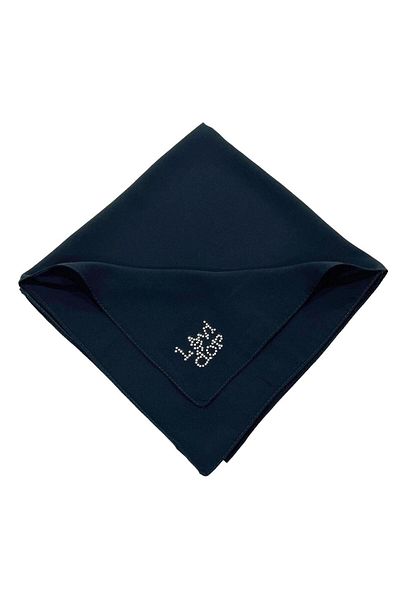Levidor Μεταξωτό κασκόλ Navy Blue Medina