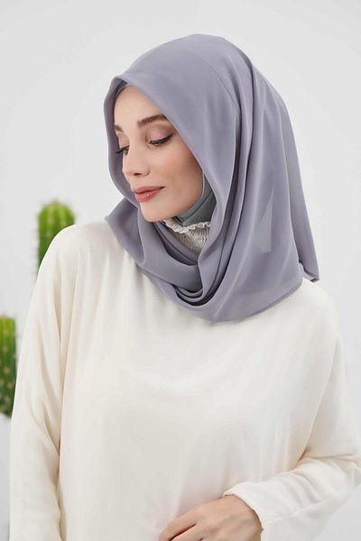 Aisha's Design Combed Cotton Inner Bonnet Chiffon Shawl,PS-45