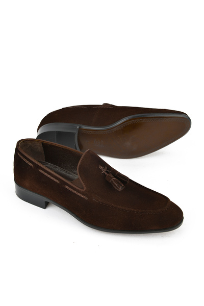 Ziya Ανδρικά κλασικά παπούτσια από γνήσιο δέρμα - 151985Z1001 Καφέ