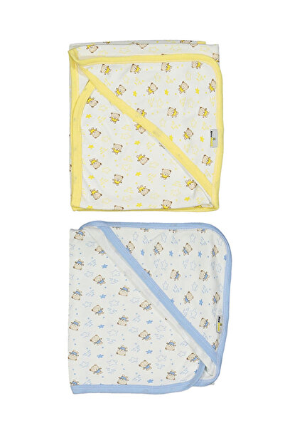 Baby Bakkal Baby Blanket 2 Pcs Unisex 0/24 Months 80*90 Single Layer Combed C...
