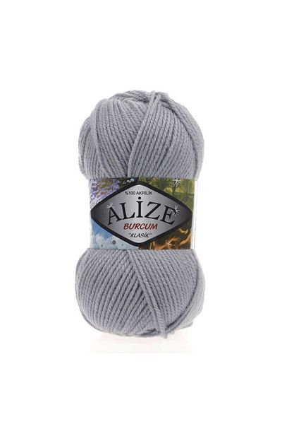 Alize 5 τεμάχια Burcum Classic Πλεκτό Κλωστή Γκρι 253