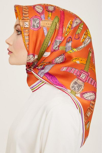 Armine - Μεταξωτό κασκόλ 2024 Άνοιξη και Καλοκαίρι Twill Silk 9141-04