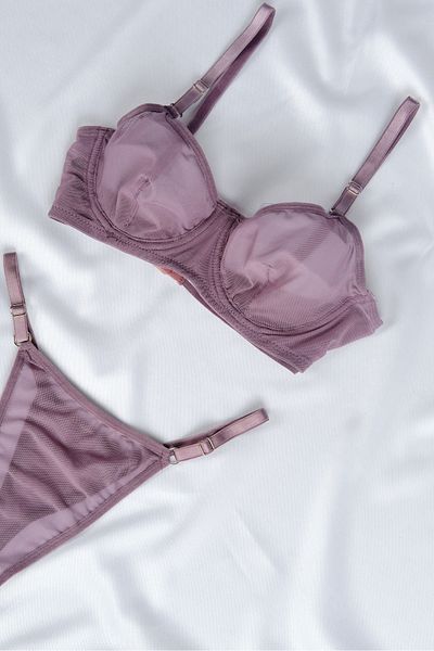 MODA Lenjerie G&H - Set de 2 sutien din tul violet