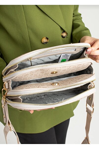 Just Polo Valley 3 Compartments Women's Hand Shoulder Cross-Body Bag